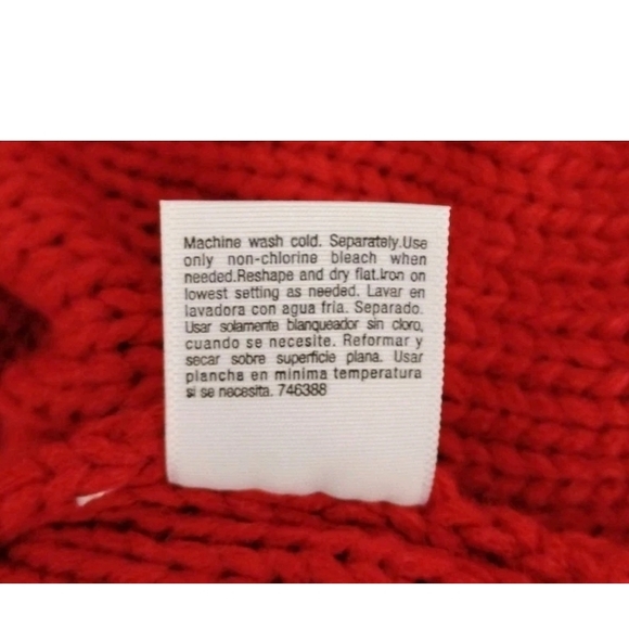 St. John's Bay Cable Knit Pullover Sweater Rio Red Women's Size L New w/Tags - Picture 5 of 5